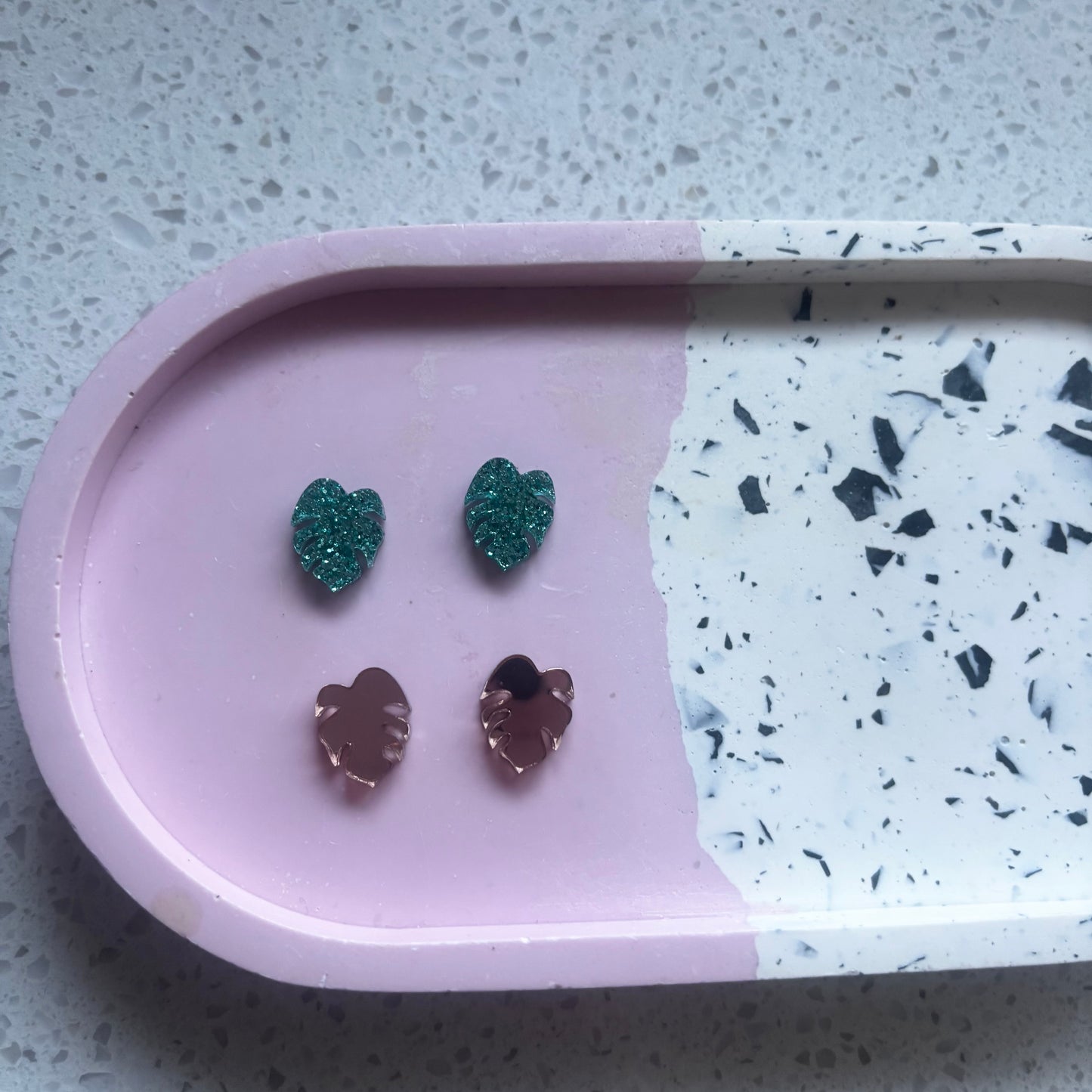 Monstera Leaf Earring Studs