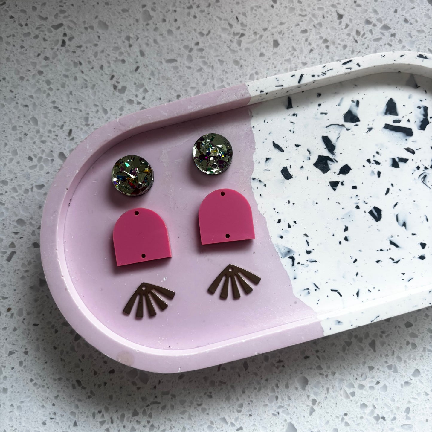 Pink Confetti Dangles