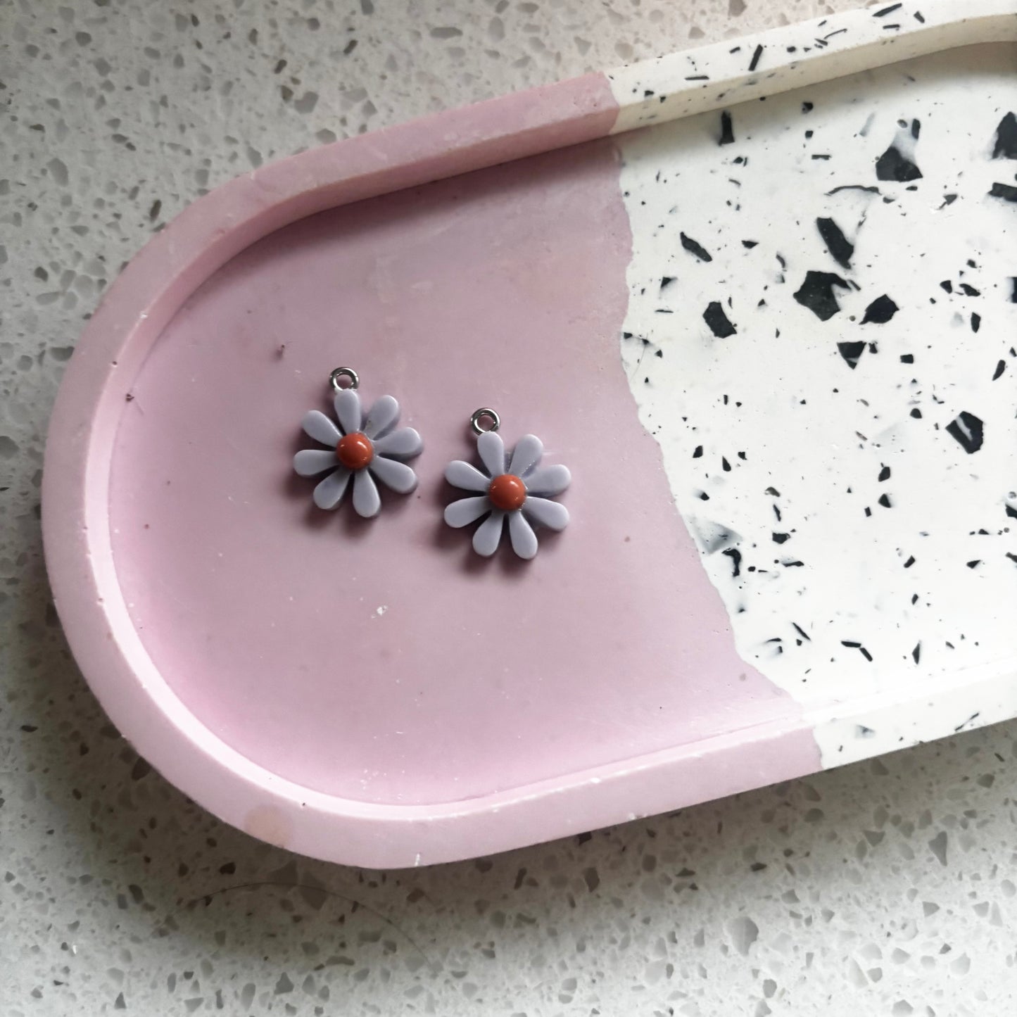Purple Daisy Dangles