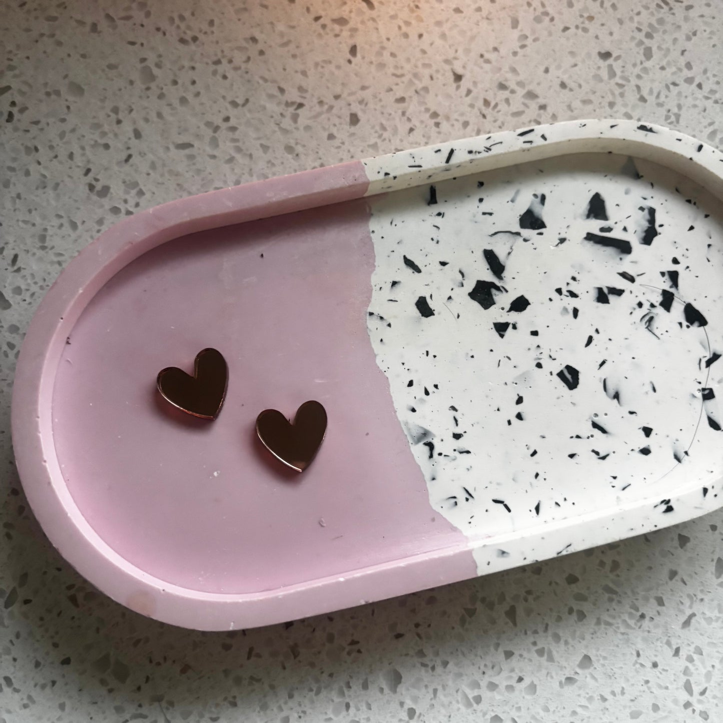 Rose Gold Heart Earring Studs