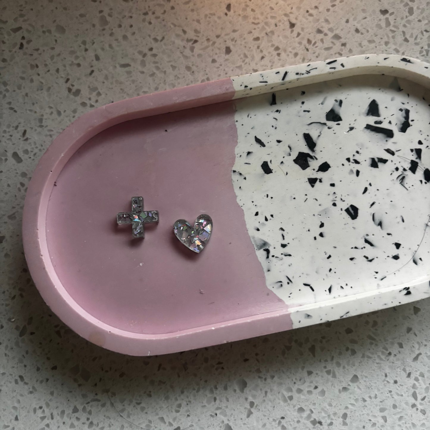 Silver Holographic Mix Studs