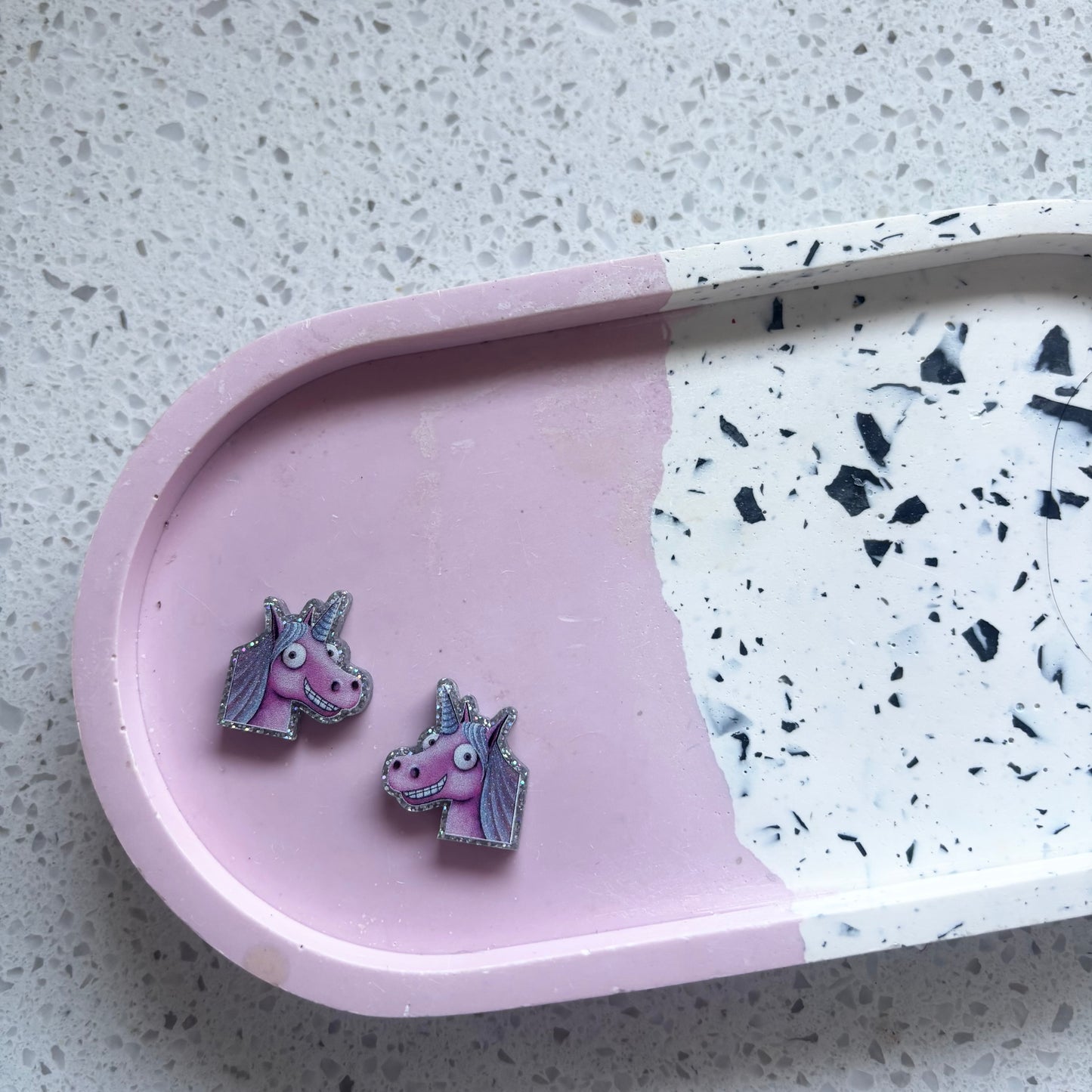 Pink Unicorn Studs