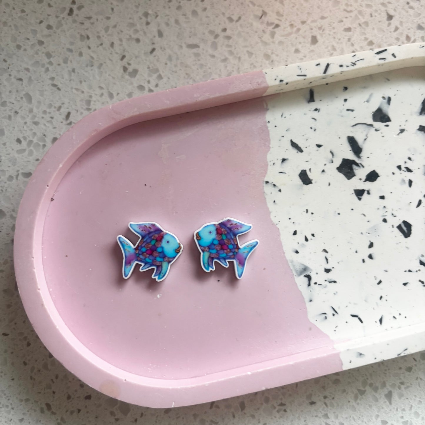 rainbow fish studs