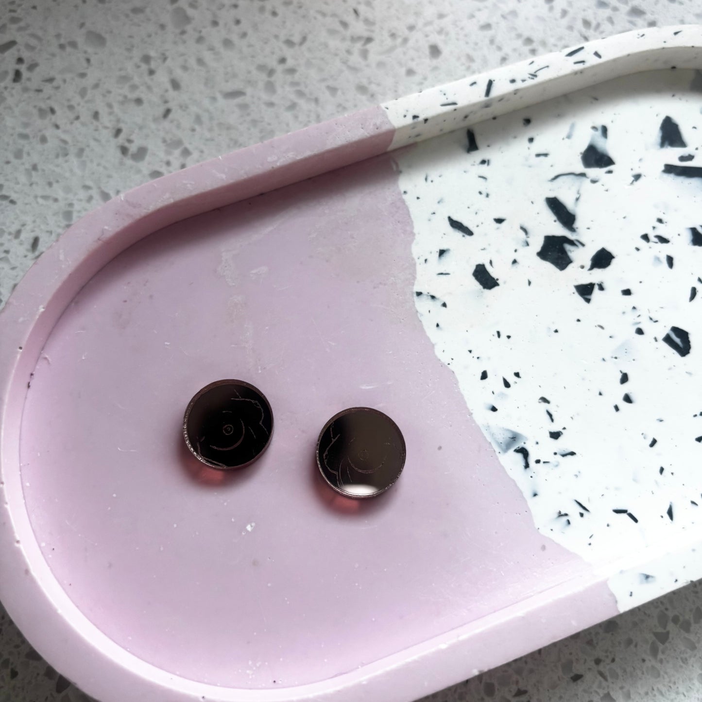 Booby Studs Rose Gold Mirror