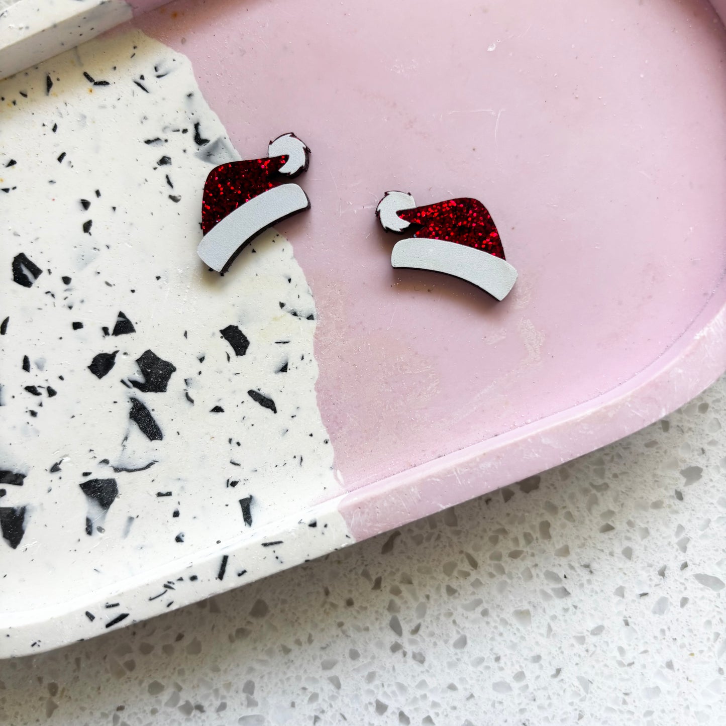 Santa Hat Studs