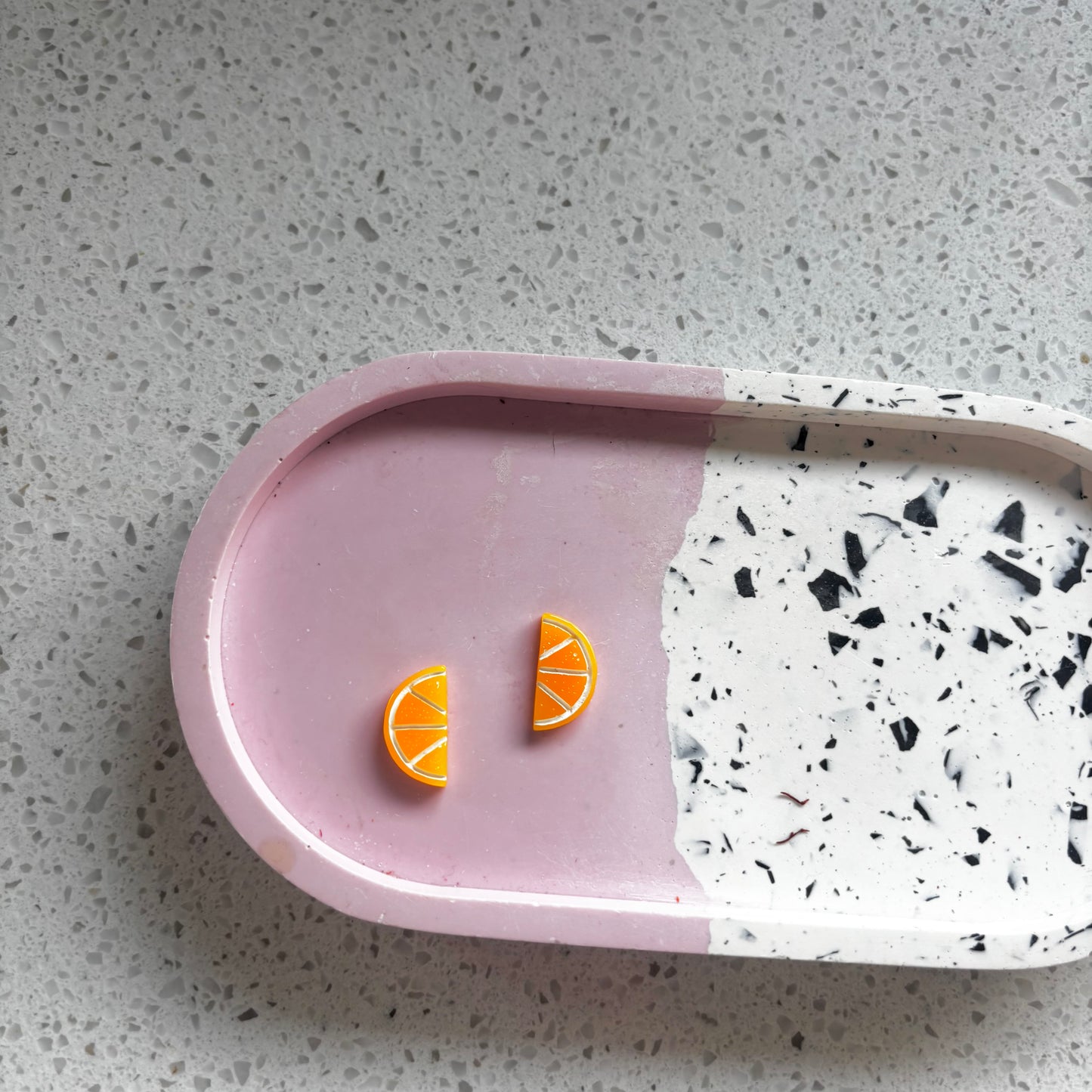 Lemon Slice Resin Studs