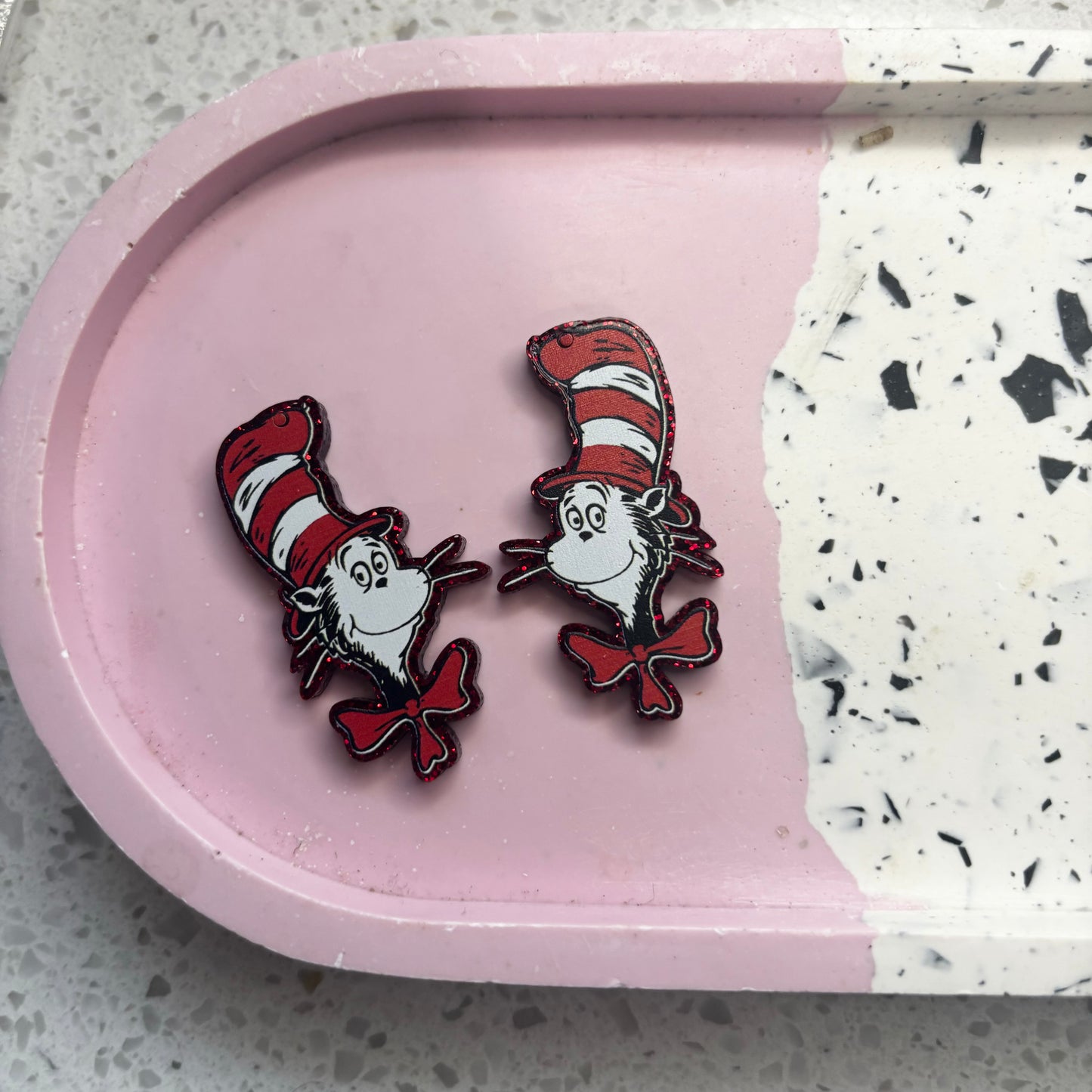 cat in the hat earrings