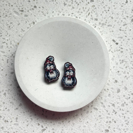 Christmas Penguin Studs