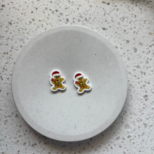 Gingerbread Christmas Planar Studs