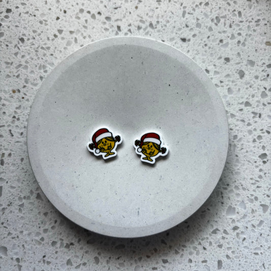 Little Miss Christmas Planar Studs