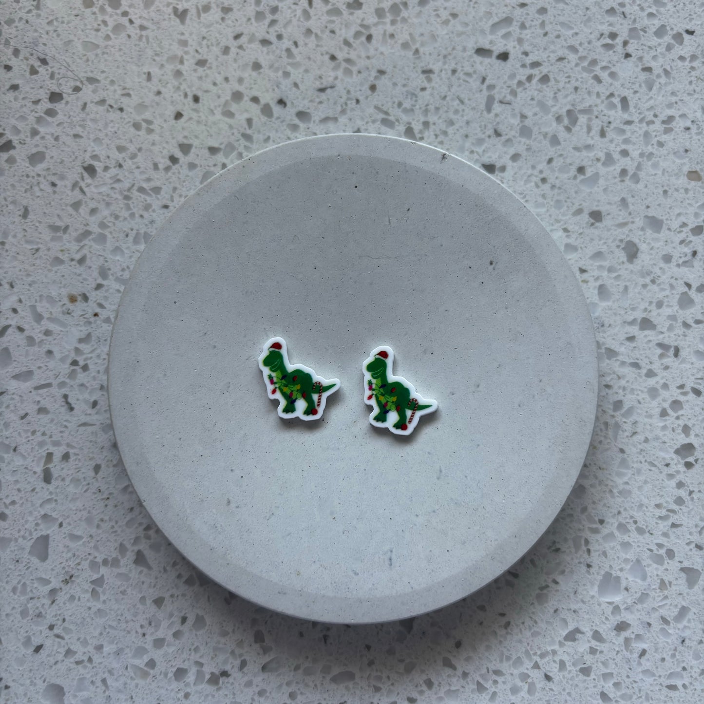 Dinosaur Christmas Planar Studs