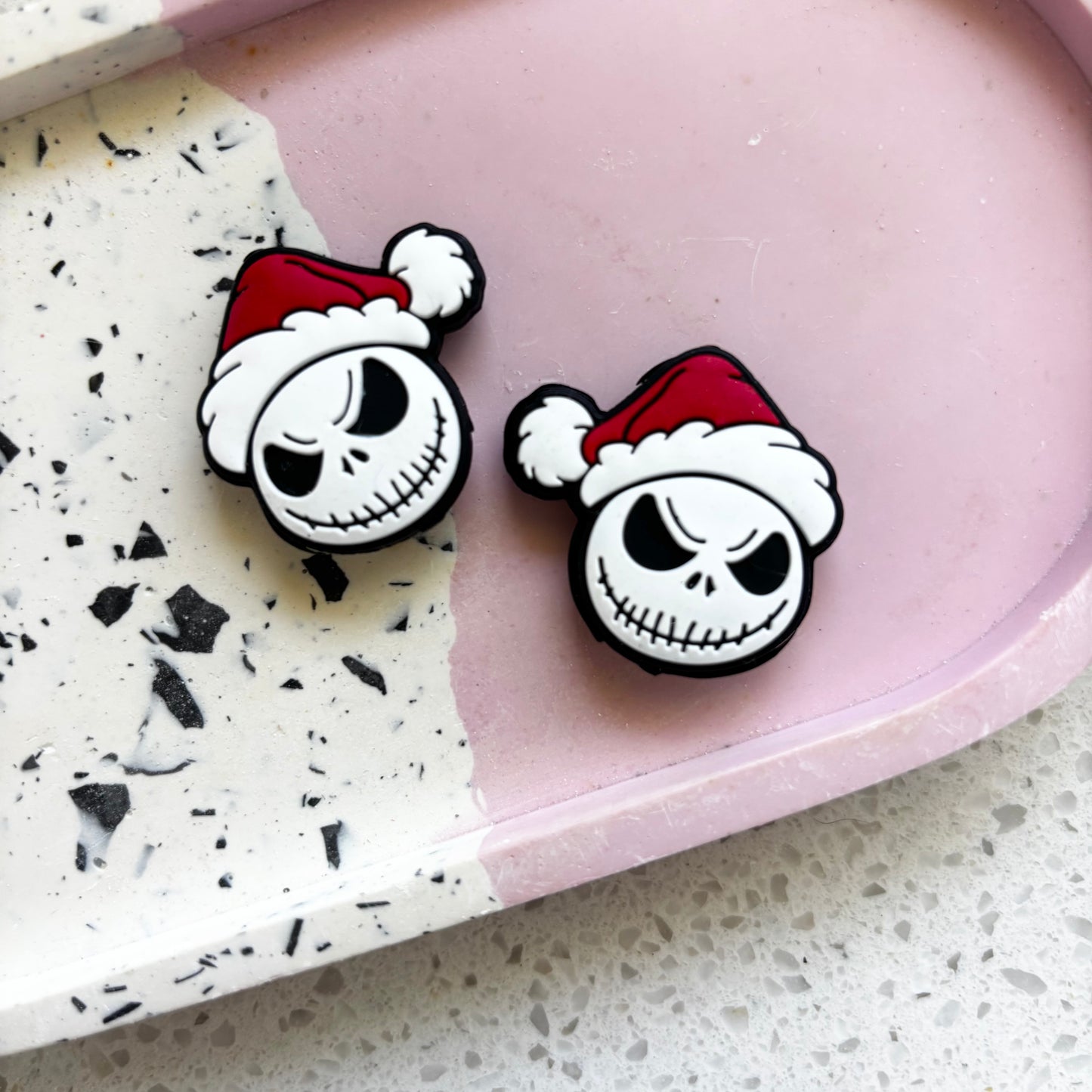 Jack Santa Silicone Beads - 2 Pack