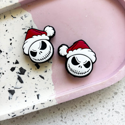 Jack Santa Silicone Beads - 2 Pack