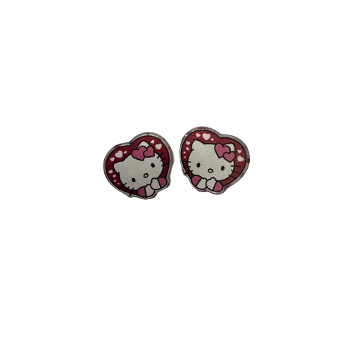 Kitty Heart Studs