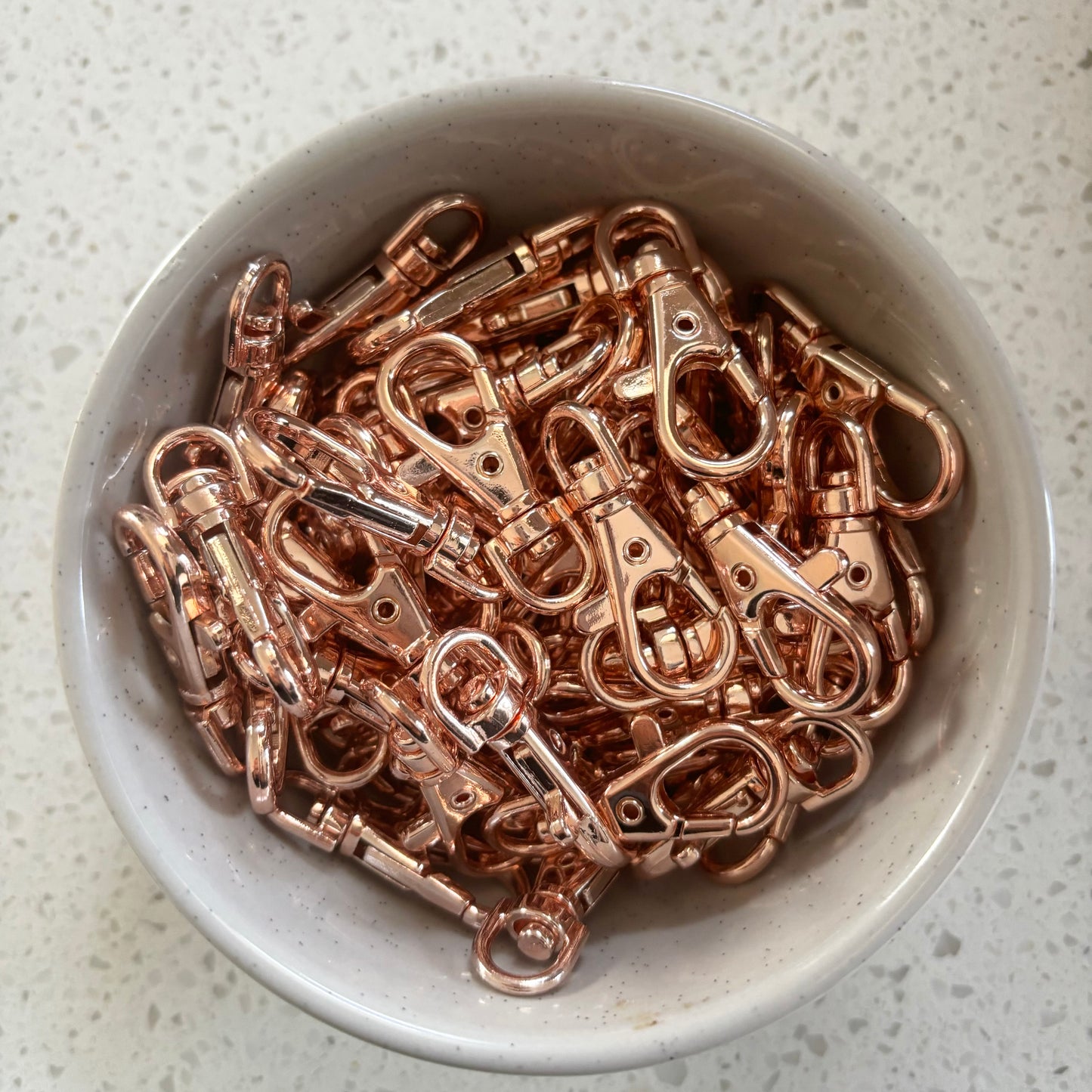 Rose Gold 40mm Swivel Clasps - 10 Pack