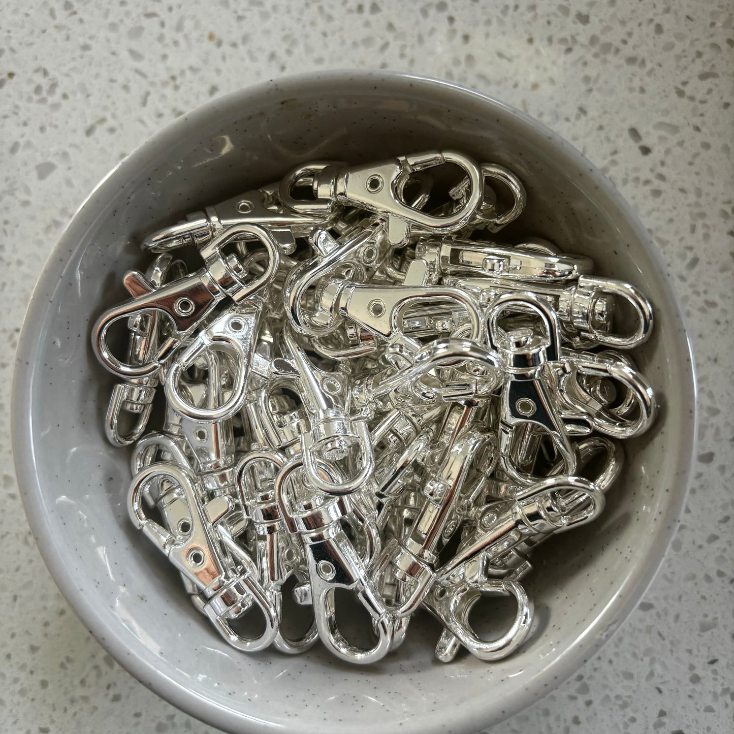 Silver 40mm Swivel Clasps - 10 Pack