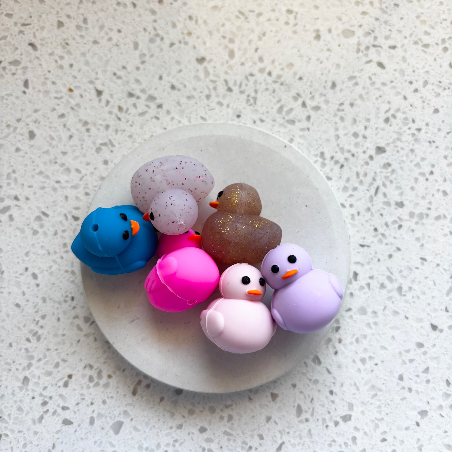 3D Duck Silicone Beads - 2 Pack