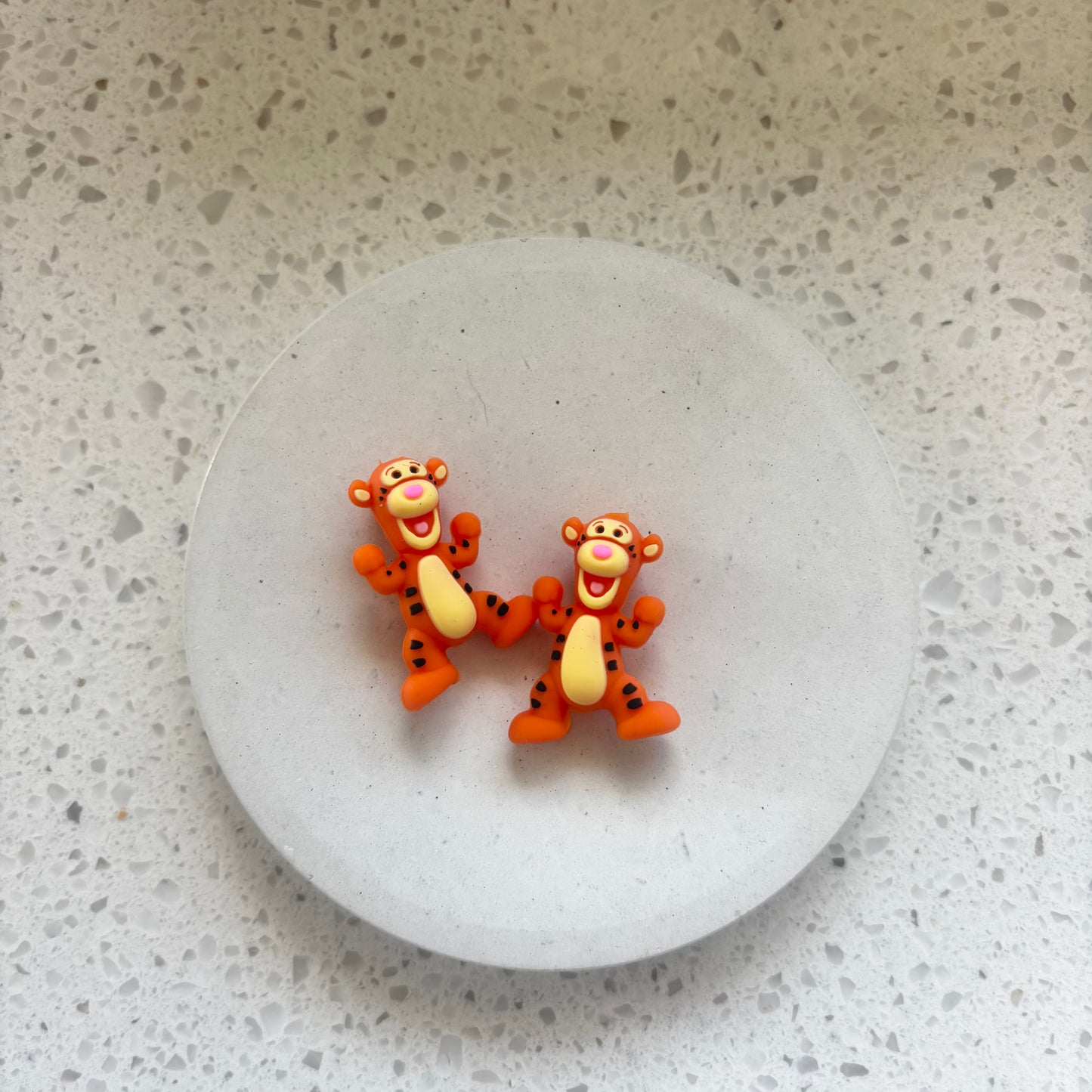 3D Tigger Silicone Beads - 2 Pack