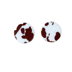 Cow Print Studs