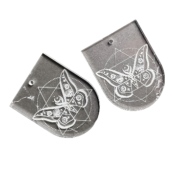 Engraved Butterfly Dangles