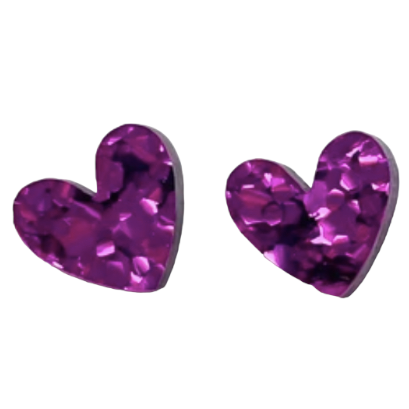 Berry Heart Studs