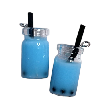 Blue Bubble Tea Dangles