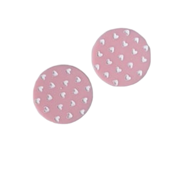 Blush Heart Studs