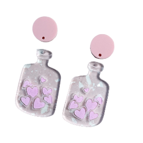 Heart Bottle Dangles