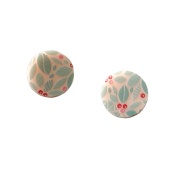 Christmas Holly Studs