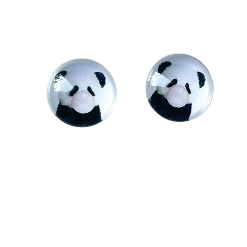 Panda Glass Dome Studs