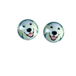 Labrador Glass Dome Studs