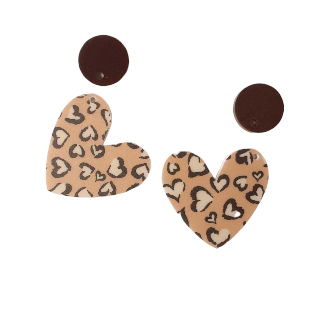 Leopard Heart Dangles