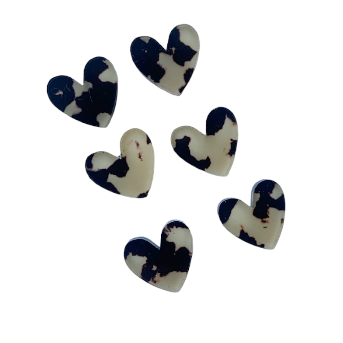 Leopard Heart Studs