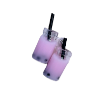 Pink Bubble Tea Dangles