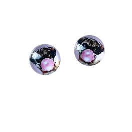 Pug Glass Dome Studs