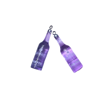 Purple Vodka Bottle Dangles