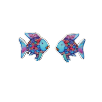 Rainbow Fish Studs