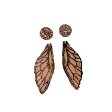 Rose Gold Butterfly Dangles