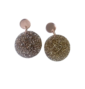 Rose Gold Glitter Dangles