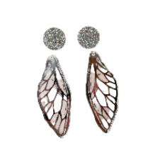 Silver Butterfly Dangles