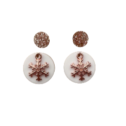 Rose Gold Snowflake Dangles