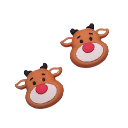 Rudolph Silicone Beads - 2 Pack