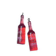 Strawberry Vodka Bottle Dangles