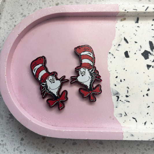 cat in the hat earrings