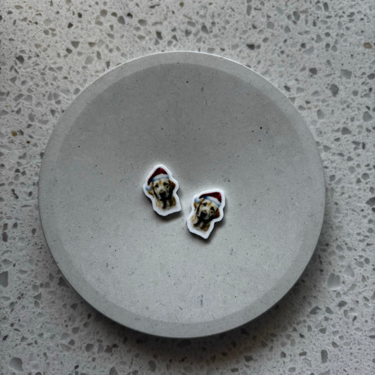 christmas dog studs