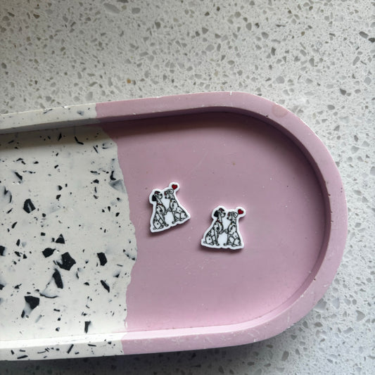 dalmation earring studs