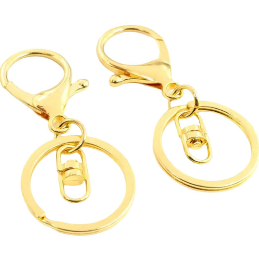 gold lobster keychain clasps