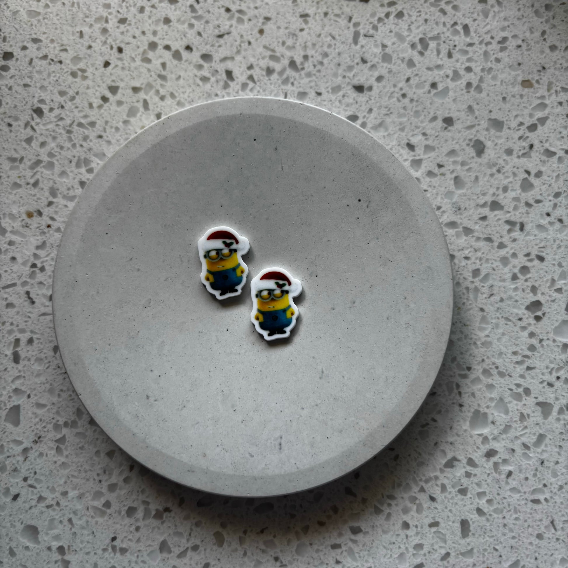 minion xmas studs