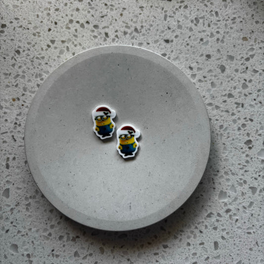 minion xmas studs