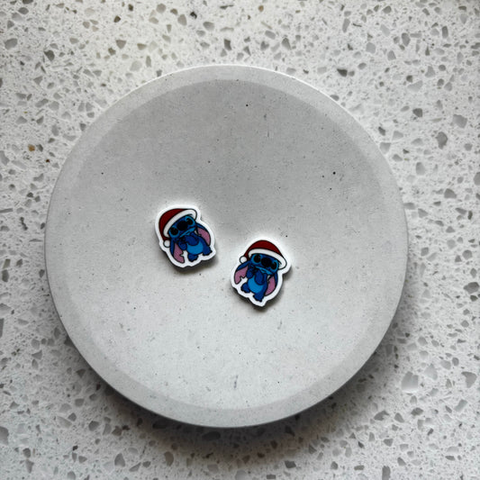 stitch santa studs